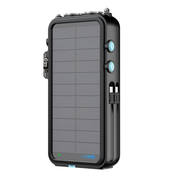 Powerology FM Radio Solar Wireless PowerBank 16000 mAh - باوربنك 16000 ملي امبير يعمل بالطاقة الشمسية مع راديو من باورولوجي