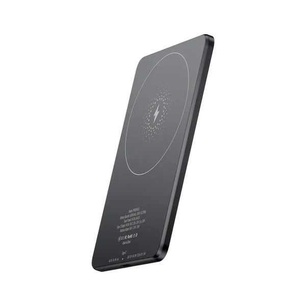 Powerology 5000 mAh 15W PD Type-C Magsafe Ultra Slim Powerbank Grey - باوربنك سليم ماك سيف 5000 ملي امبير 15 واط من باورولوجي رمادي