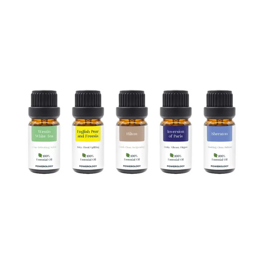 Powerology Essential Oil Set 5 Fragrance Oils 10ml - مجموعة زيوت عطرية 5 روائح بسعة 10 مل من باورولوجي