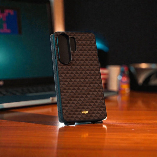 KAJSA GLAMOROUS COLLECTION PYRAMID PATTERN BACK CASE-S26 ULTRA DESERT - كفر سامسونج اس 26 الترا من كاجسا