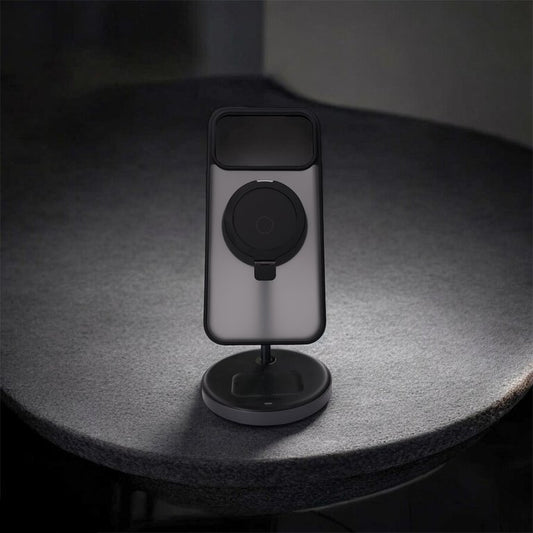 IPHONE 17 PRO MAX MAGNETIC RING STAND MATTE SHOCKPROOF CASE - كفر ايفون 17 برو ماكس مع ستاند