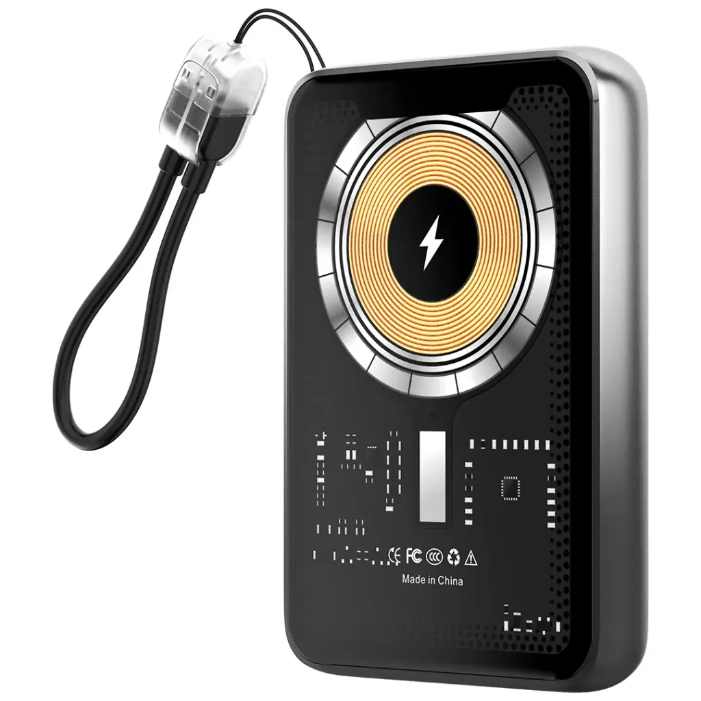 Porodo Gaming Arcadevolt 5000mAh MagSafe POWERBANK Black - باوربنك ماك سيف للالعاب 5000 ملي امبير من بورودو