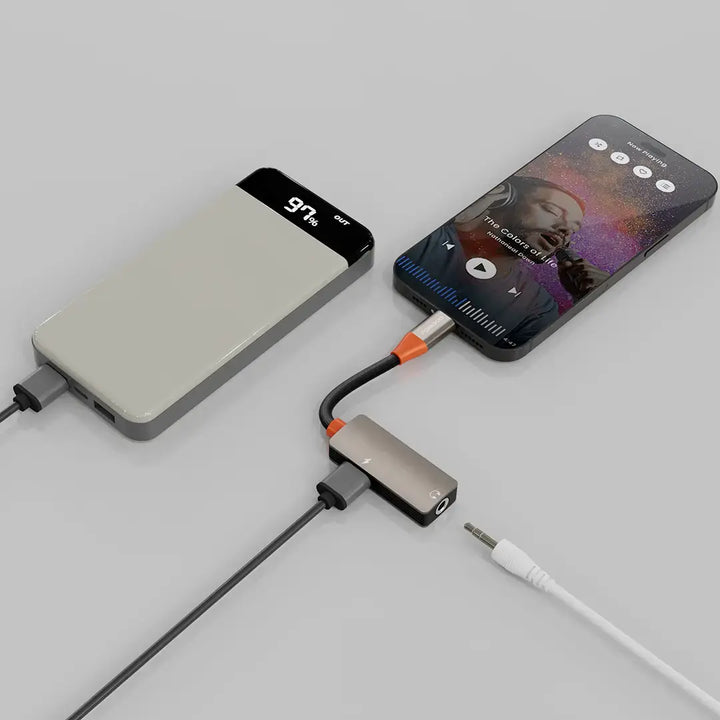 Porodo AudioLink Duo Lightning + 3.5MM Jack Audio And Charge Splitter ...