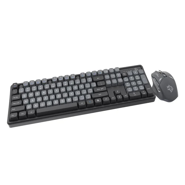 Porodo Gaming 2.4G and BT Keboard with Mouse DPI 1600 Grey/B - كيبورد وماوس لاسلكيين للالعاب من بورودو
