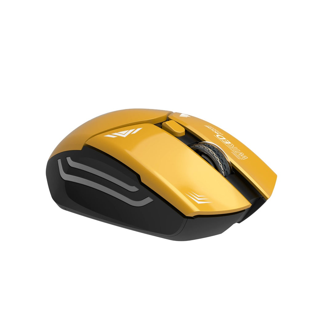 Porodo Gaming 2in1 2.4G Wireless Mouse DPI 1600 Yellow - ماوس لاسلكي للالعاب من بورودو اصفر