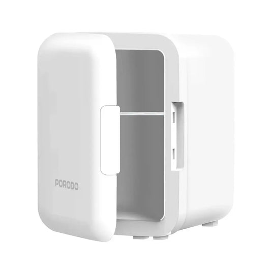 Porodo Lifestyle Echochill 4L Mini Cooling Fridge For Home Office and Travel White - ثلاجة صغيرة لايف ستايل بسعة 4 لتر من بورودو ابيض