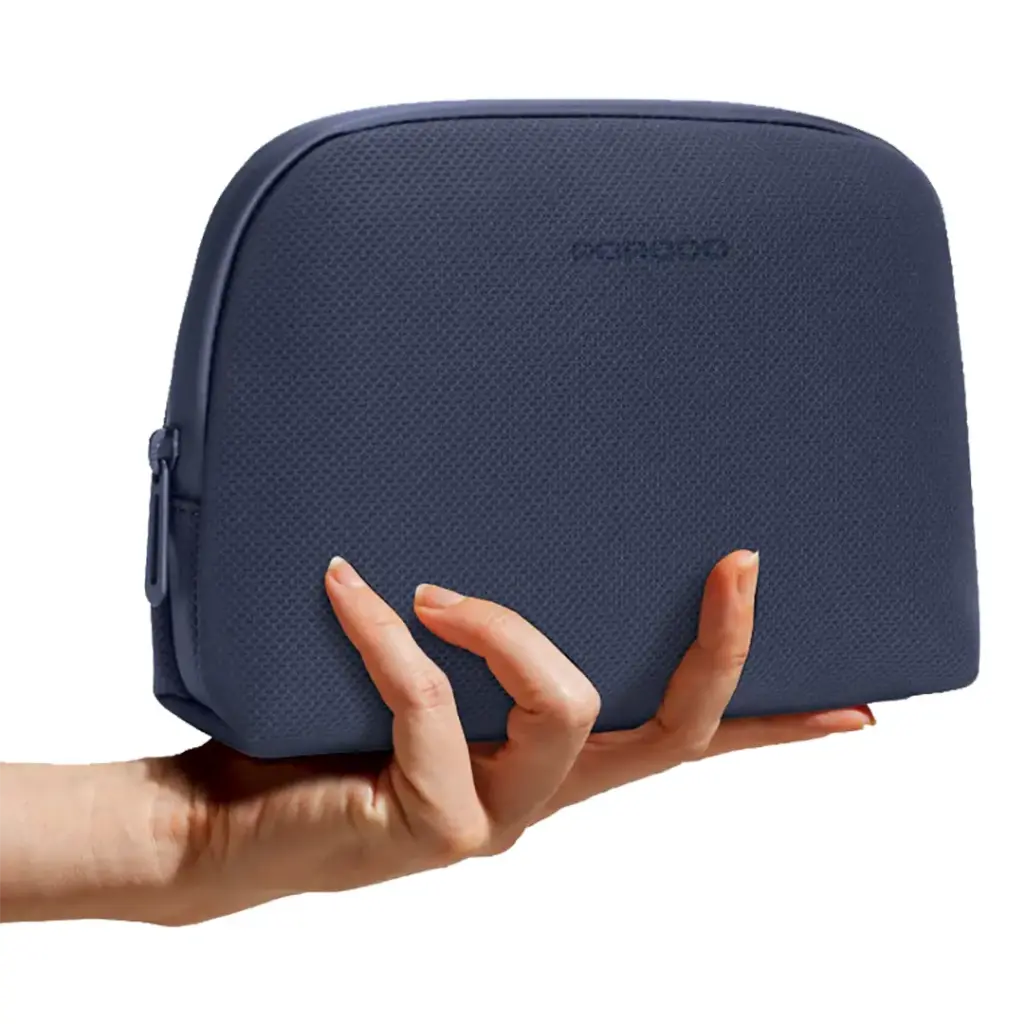PORODO LIFESTYLE POUCH WITH HANDLE BLUE - حقيبة يد للاكسسوارات مع مقبض من بورودو ازرق