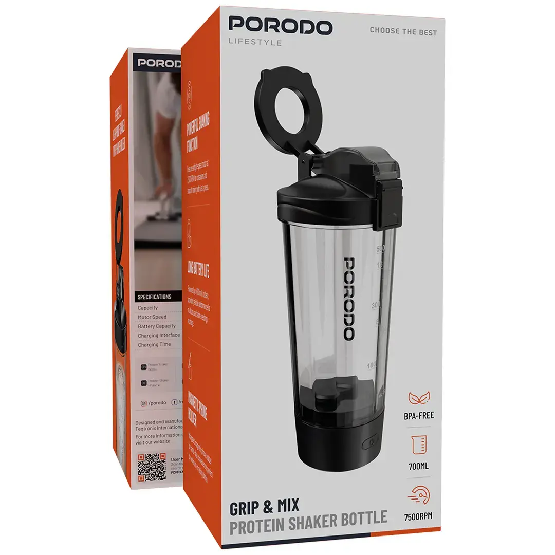 Porodo Suction with shaker- مطارة مياه وبروتين مع خاصية الاهتزاز من بورودو