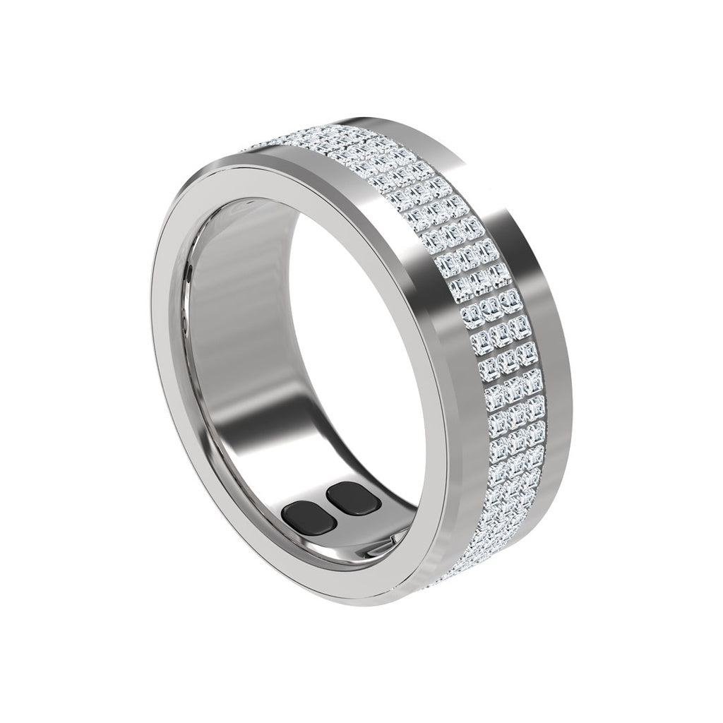 Porodo Smart Wearable Lady Ring Size 8 Silver – خاتم ذكي مع وظيفة اللمس للسيدات مقاس 8 من بورودو فضي