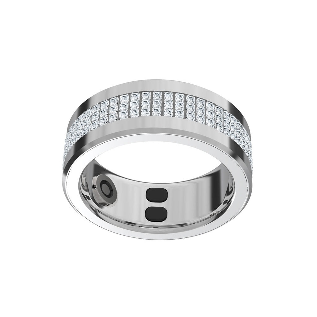 Porodo Smart Wearable Lady Ring Size 8 Silver – خاتم ذكي مع وظيفة اللمس للسيدات مقاس 8 من بورودو فضي