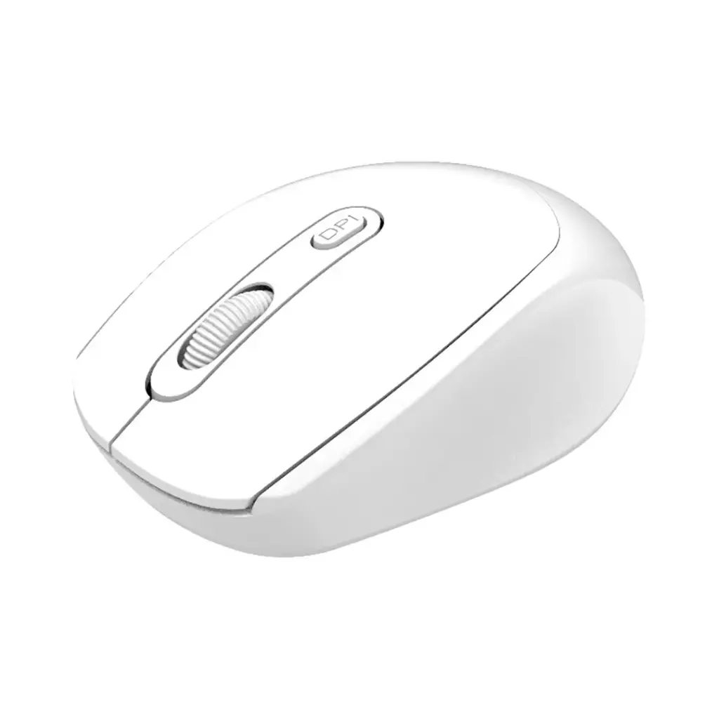 Porodo Wireless Mouse Dual Mode 2.4G+BT Dual Mode-300mAh battery Adjustable 800-1600 DPI white - ماوس لاسلكي ثنائي الوضع 2.4 جيجاهرتز + بلوتوث ثنائي الوضع بطارية 300 مللي أمبير قابلة للتعديل من بورودو ابيض