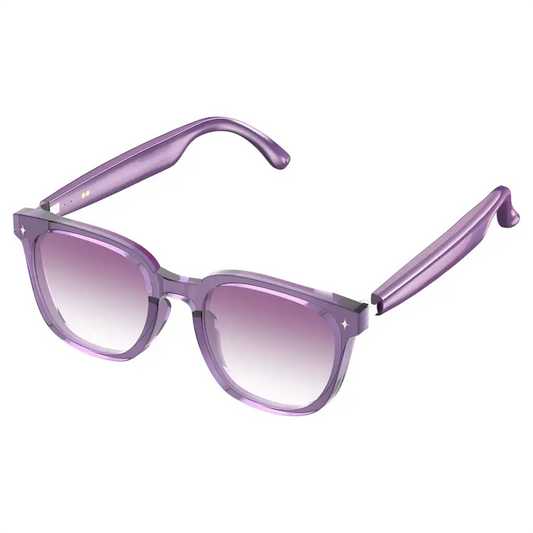 Powerology Lifestyle BT Sunglass with Touch Control+ Gradiant Purple Lens Purple - نضارات بلوتوث من بورلوجي بنفسجي