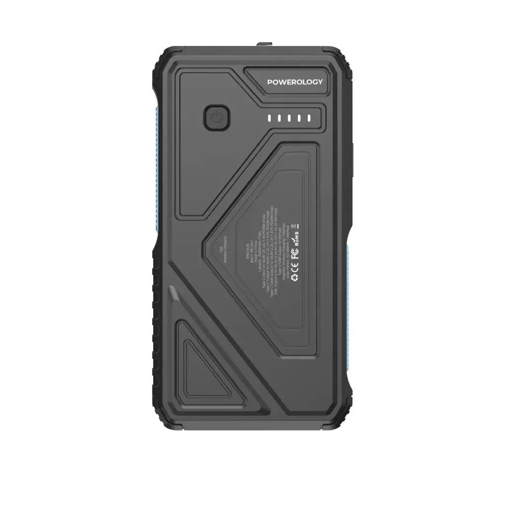 Powerology 120W Portable Car Refrigerator with Ice Maker and Wheels Black - ثلاجة سيارة محمولة 120 واط مع صانعة ثلج وعجلات من باورولوجي اسود