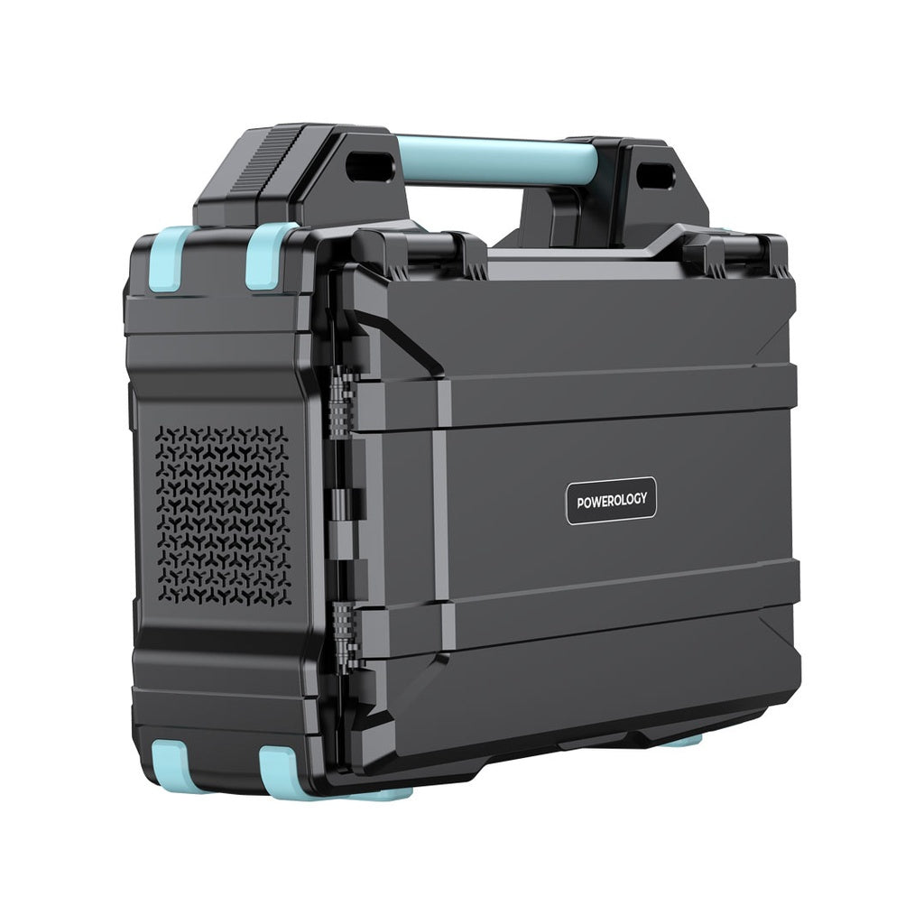 Powerology Portable Solar Power Generator 284Wh 300W QC 76800MAH -  مولد طاقة شمسية محمول 76800 ملي امبير 300 واط من باورولوجي