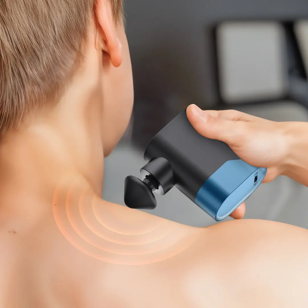 Powerology Massage Gun Black - جهاز مساج محمول من باورولوجي اسود