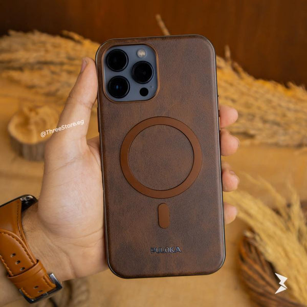 PULOKA CASE FOR IPHONE 16 PRO MAX BROWN  - كفر ماك سيف للايفون 16 برو ماكس جوزي