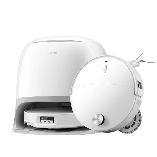 ROBOROCK CURV 2 PRO X ROBOTIC VACUUM CLEANER AND EMPTY WASH FILL DOCK WHITE - روبوت التنظيف كنس ومسح بقوة شفط 25000 باسكال مع محطة تفريغ وغسل وتعبئة تلقائية من روبوروك