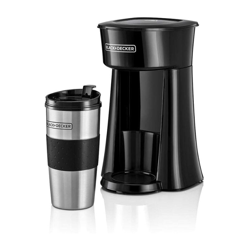 Black&Decker DCT10-B5 Coffee maker with travel mug - ماكنة تحضير القهوة بقدرة 650 واط مع كوب سفر من بلاك اند ديكر