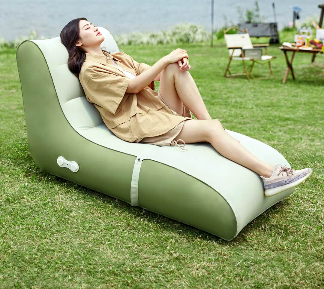 8H AUTOMATIC SOFA BED AIR CUSHION KOMORI GREEN - سرير هوائي ذكي قابل للشحن التلقائي يتحمل وزن حتى 150 كغم