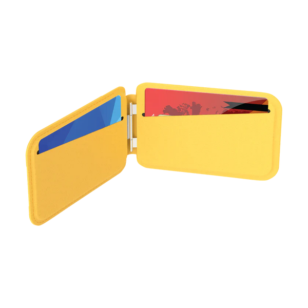 MOMAX STAND CARD HOLDER 1-WALLET SNAP GO  - محفظة بطاقات وستاند مغناطيسي محمول من موماكس اصفر