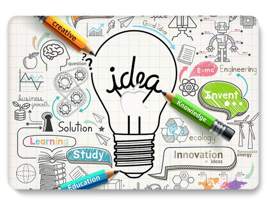 MACBOOK AIR 13 CRYSTAL CASE PRINTED WHITE - كفر ماك بوك اير 13 ابيض