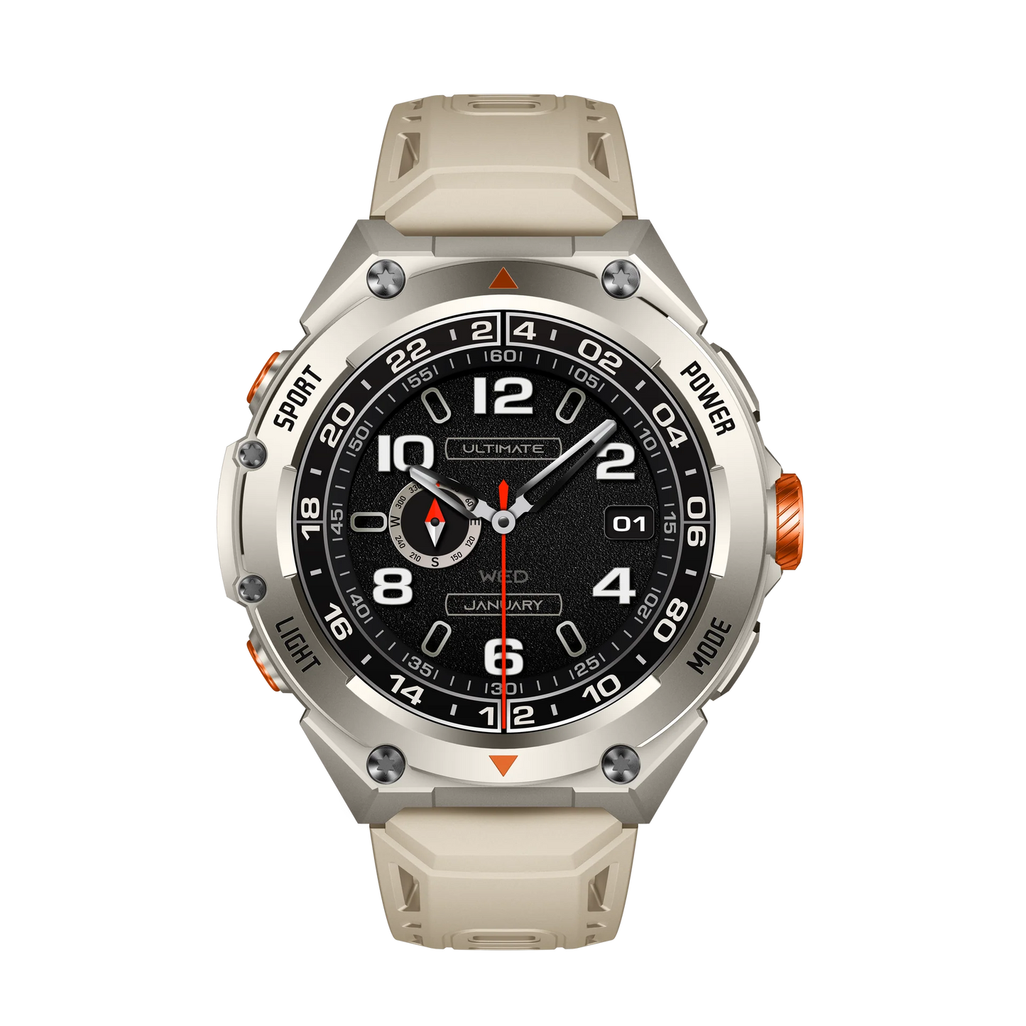 Master Watch G1 Smart Watch Titanium - ساعة ذكية جي 1 من ماستر لون تيتانيوم