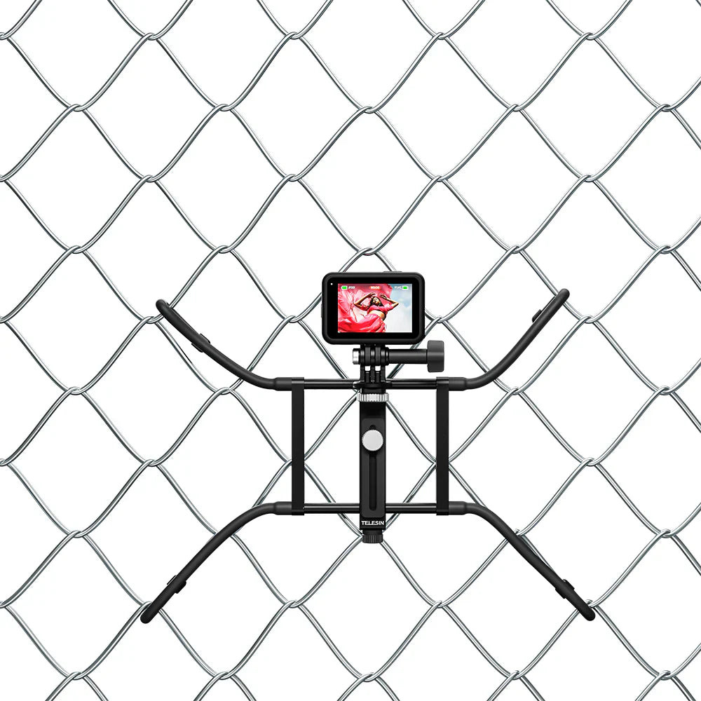 TELESIN Adjustable Universal Fence Mount for Action Cameras/ Phones - ستاند للكاميرات والهواتف الذكية على الاسوار قابل للتعديل من تيليسن