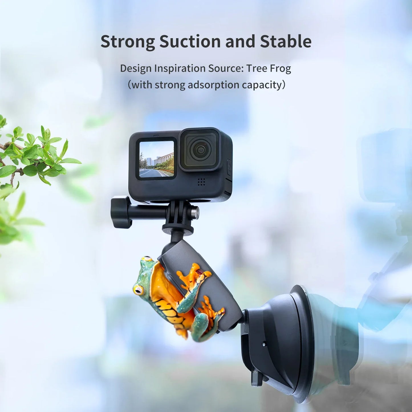 TELESIN Aluminum Alloy Camera Suction Cup Mount - ستاند للكاميرا والهاتف بالشفط المغناطيسي من تيليسن