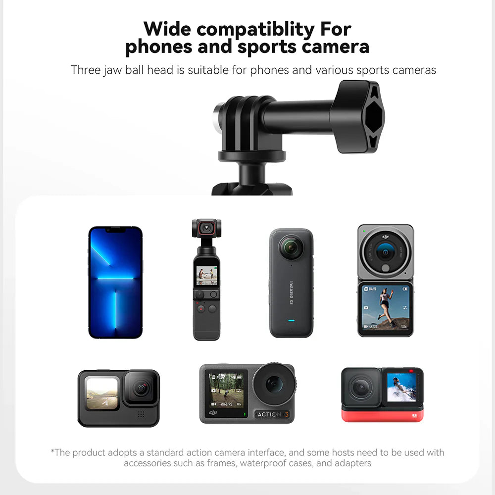 TELESIN Upgraded General Suction Cup Mount for Action Cameras - ستاند للكاميرات والهواتف بالشفط المغناطيسي من تيليسن