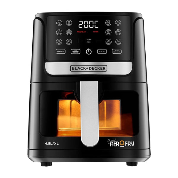 Black&Decker AF4500-B5 Digital Airfryer 4.5L - قلاية هوائية رقمية بسعة 4.5 لتر وبقوة 1500 واط من بلاك اند ديكر