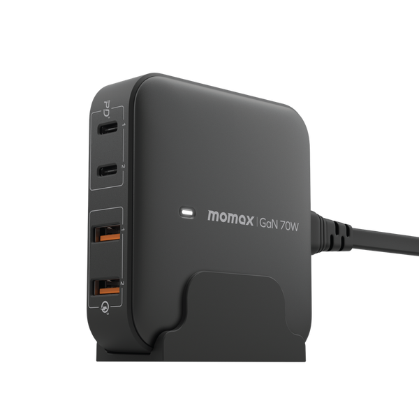 MOMAX ONEPLUG 70W 4-PORT DESKTOP CHARGER UK UM50UK - شاحن 70 واط متعدد المنافذ من موماكس