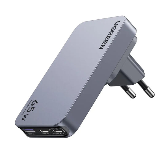 UGREEN Charger Nexode 65W 3Port GaN Ultra-Slim - شاحن سليم ثلاثي المنافذ 65 واط من يوكرين