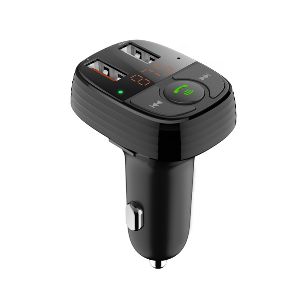 DEVIA SMART SERIES FM TRANSMISSION CAR CHARGER 18W - شاحن سيارة متعدد الوظائف من ديفيا