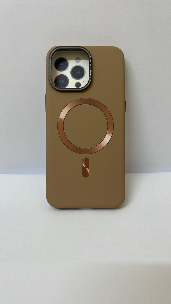 RV CASE FOR IPHONE 16 PLUS BROWN - كفر ماك سيف للايفون 16 بلس جوزي