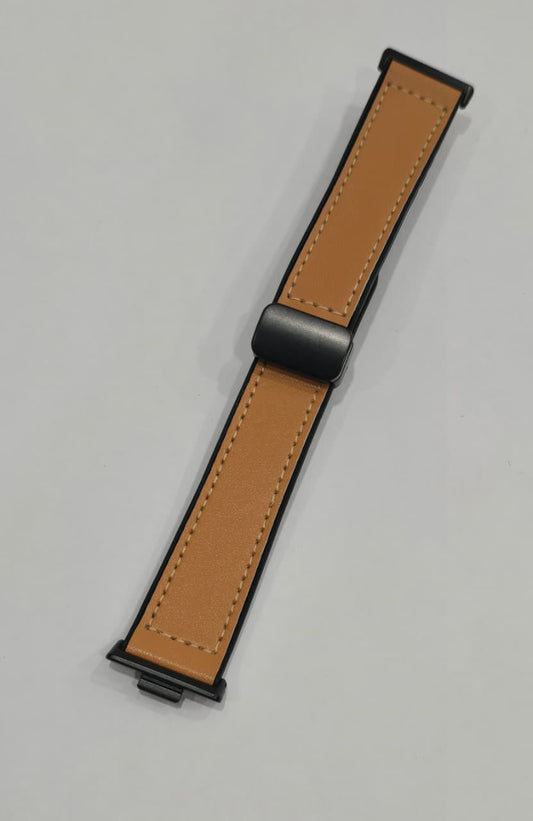 LEATHER STRAP FOR FIT 3-4-4PRO BROWN - سير ساعة هواوي فت 3-4-4 برو
