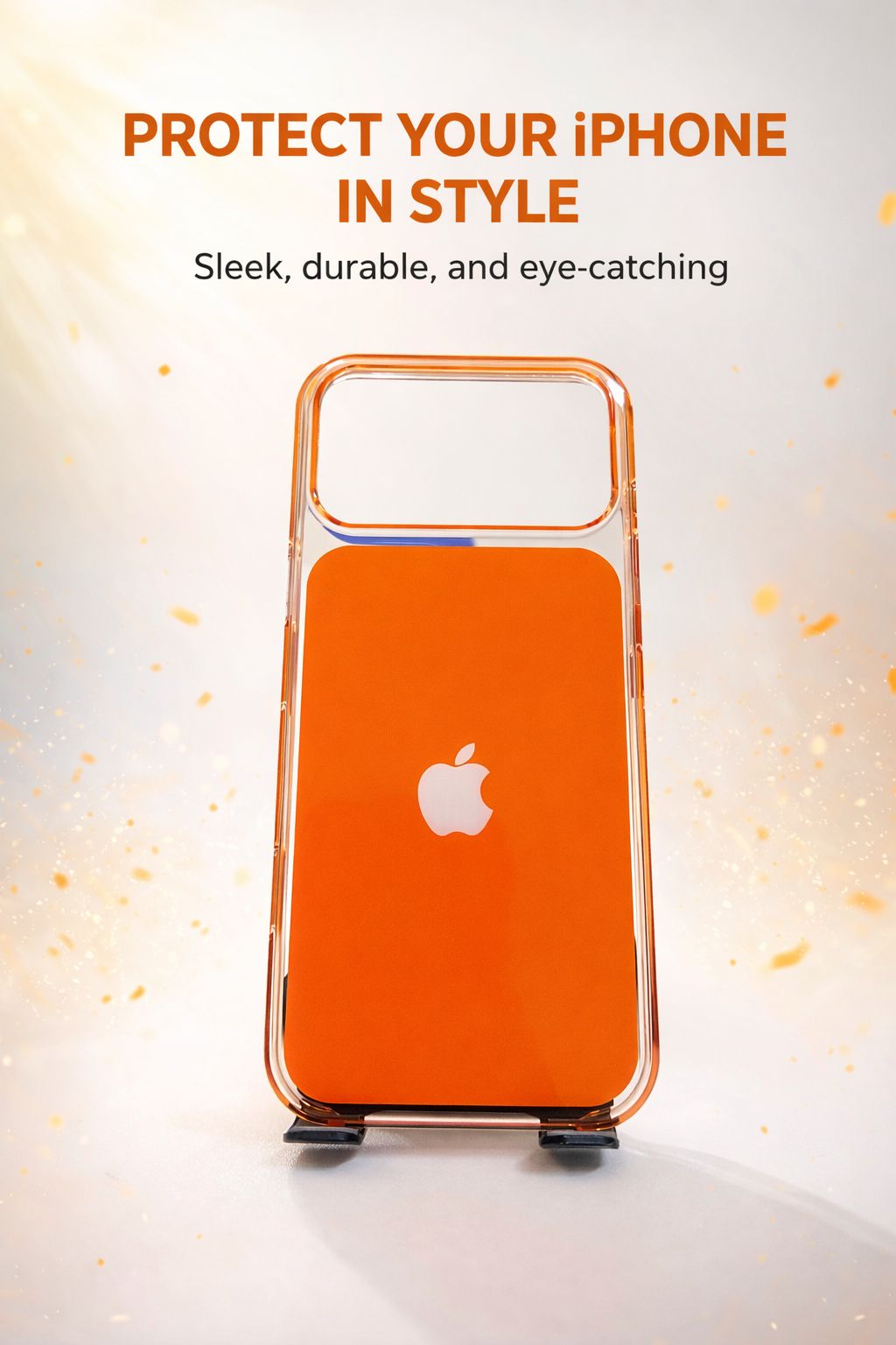 Lc Case For iPhone 17 Pro Max Orange - كفر ايفون 17 برو ماكس برتقالي
