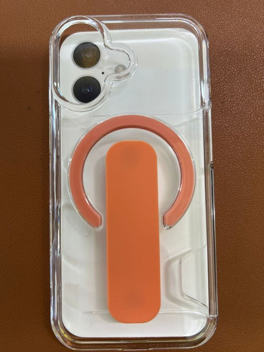 TADAGEE CLEAR CASE WITH GRIP FOR IPHONE 17 ORANGE - كفر ايفون 17 برتقالي