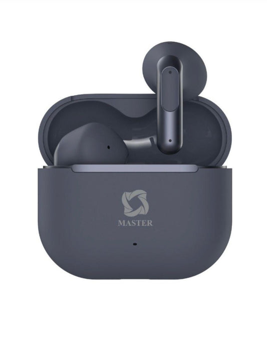 Master Earbuds Hybrid ANC/ENC AI Blue - سماعات بلوتوث الهجينة بتقنية الغاء الضوضاء النشط المعزز بالذكاء الاصطناعي من ماستر لون ازرق
