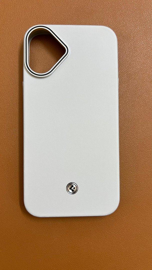 BUCKSUITI CASE FOR IPHONE 16 LEATHER GRAY - كفر ايفون 16 رمادي