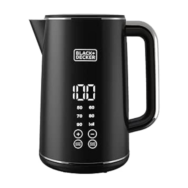 Black&Decker JCD200-B5 DIGITAL KETTLE White - غلاية رقمية بشاشة لمس وتصميم مزدوج الجدار بسعة 1.7 لتر و بقدرة 2200 واط من بلاك اند ديكر