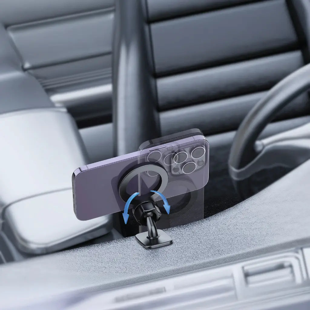 Green Lion GX-77 Magsafe Car Phone Holder Black - ستاند سيارة ماك سيف من كرين