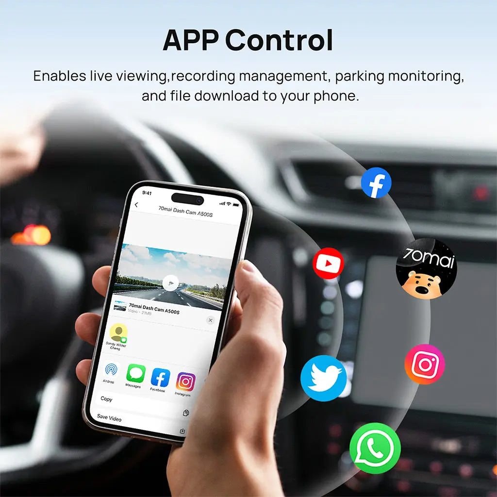 70MAI A500S - كاميرا سيارة امامية من شاومي