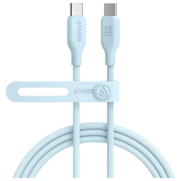 ANKER 544 USB-C TO USB-C CABLE3 FT BLUE - كيبل تايب سي تايب سي 140 واط 1 متر من انكر ازرق