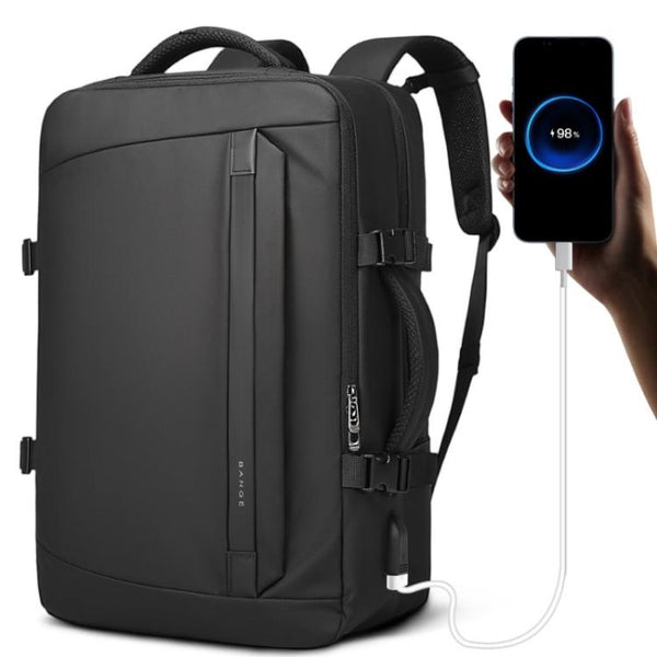 BANGE Mens Business Double-Shoulder Backpack Large Capacity Traveling Computer Bag  - حقيبة ظهر رجالية من ذات كتفين وسعة كبيرة للسفر من بانجي