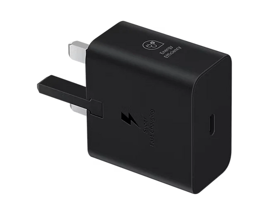 SAMSUNG POWER ADAPTER 25W - شاحن تايب سي 25 واط من سامسونج اسود