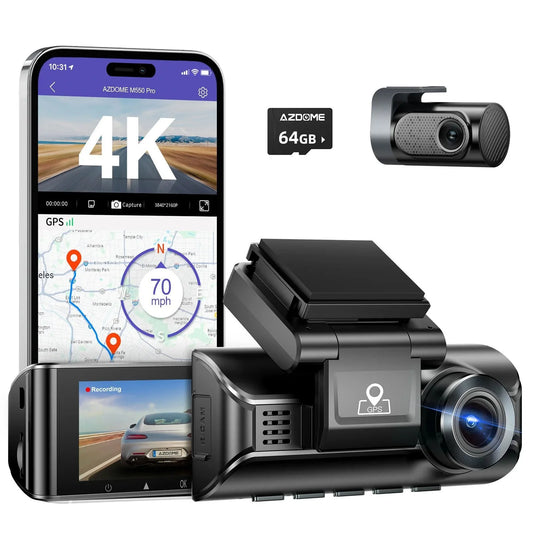 AZDOME M550 PRO DASH CAM - كاميرا سيارة امامية + خلفية من ازدوم