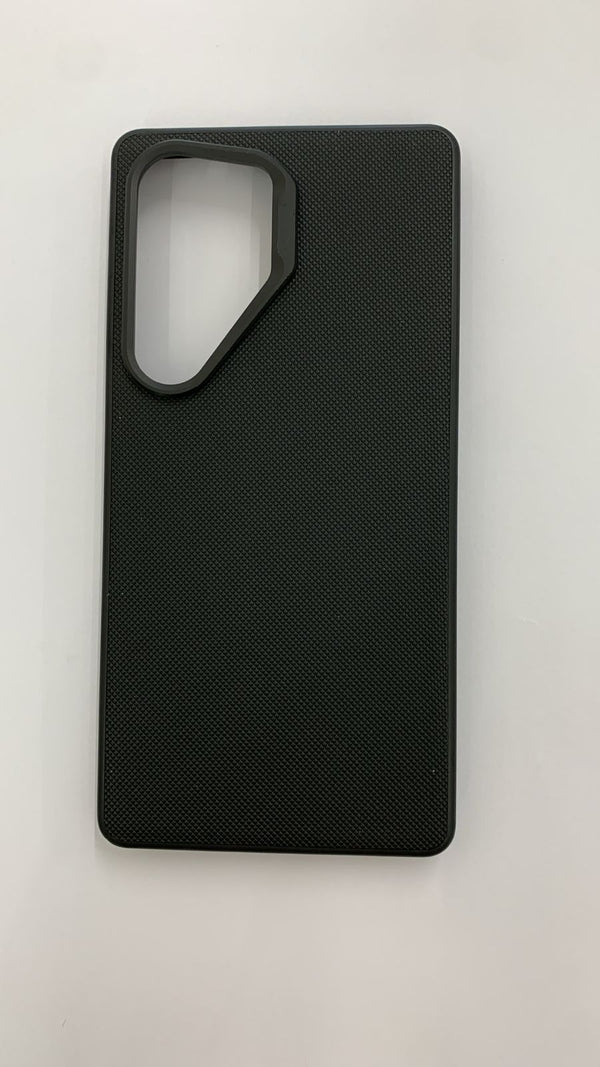 VEGAN LEATHER CASE FOR SAMSUNG S25 ULTRA BLACK - كفر جلد للسامسونج اس 25 الترا اسود