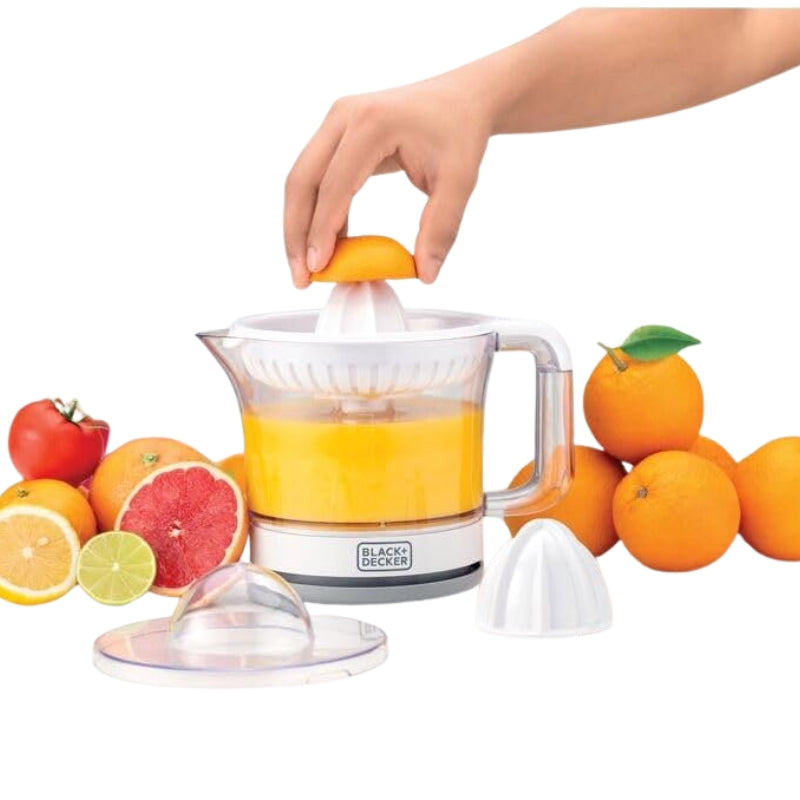 Black&Decker CJ675-B5 citrus juicer 90W white - عصارة حمضيات 600 مل 90 واط من بلاك اند ديكر
