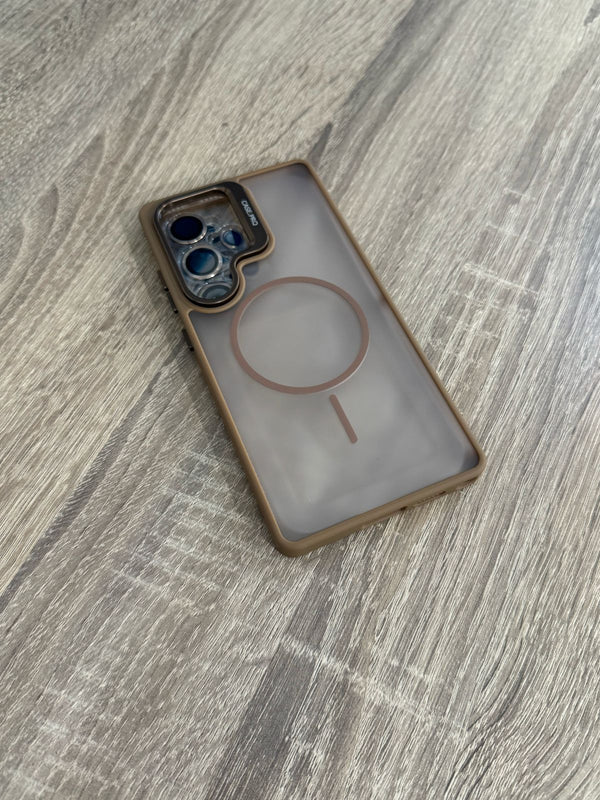 MOBILE CASE FOR SAMSUNG GALAXY S25 ULTRA BROWN - كفر ماك سيف للسامسونج اس 25 الترا جوزي