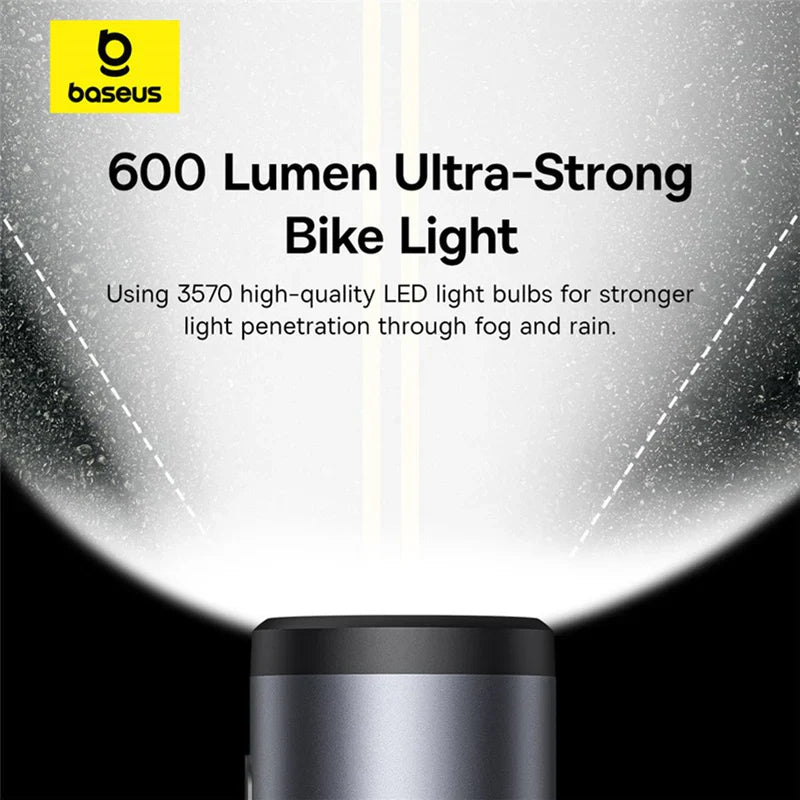 Baseus PrimeTrip Series Dual-Color Bike Light 2-in-1 Set Cosmic Black - ستاند مغناطيسي للدراجة الهوائية مع مصباح من باسيوس